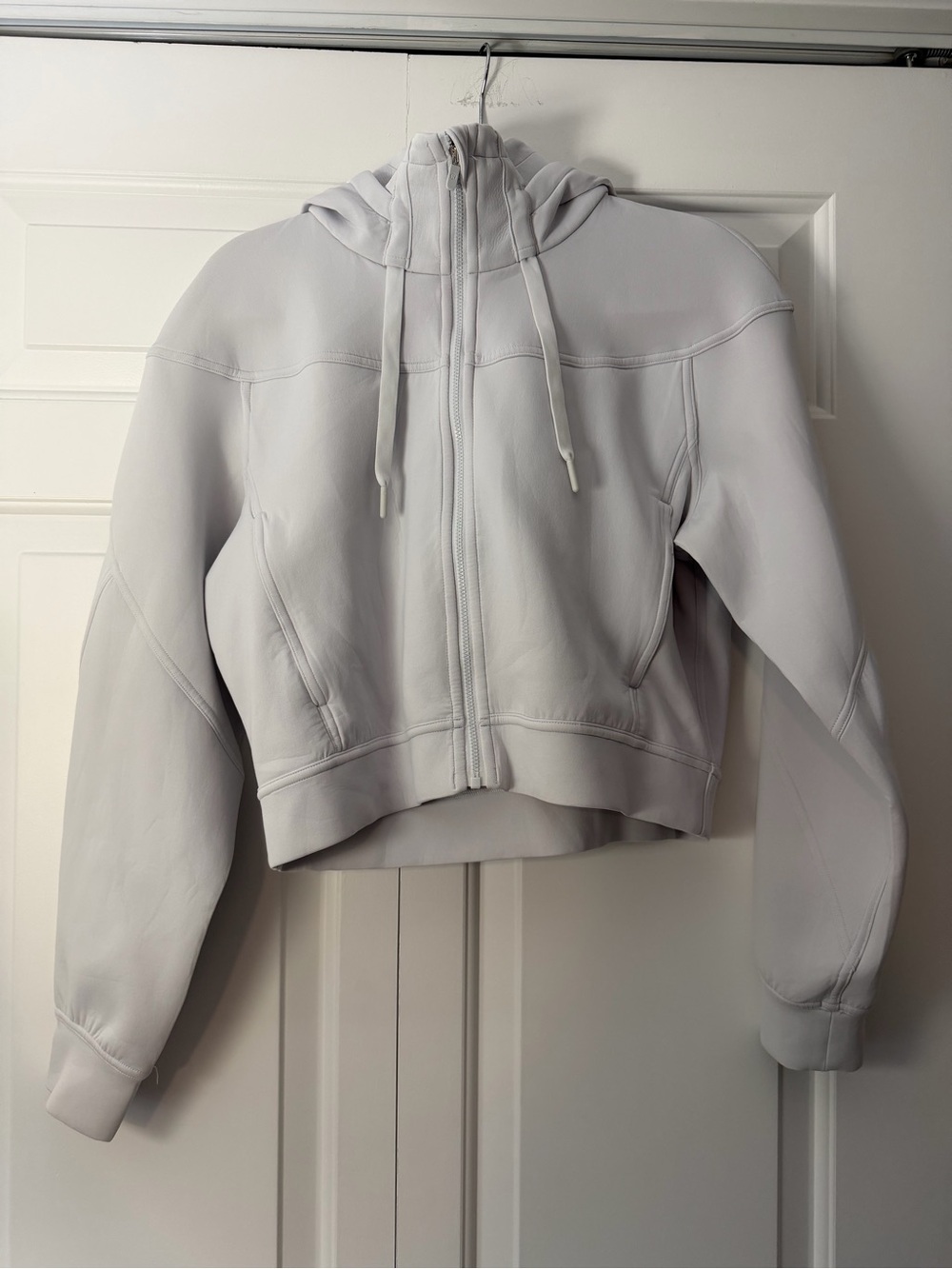lululemon athletica Light Gray Cropped Zip Hoodie